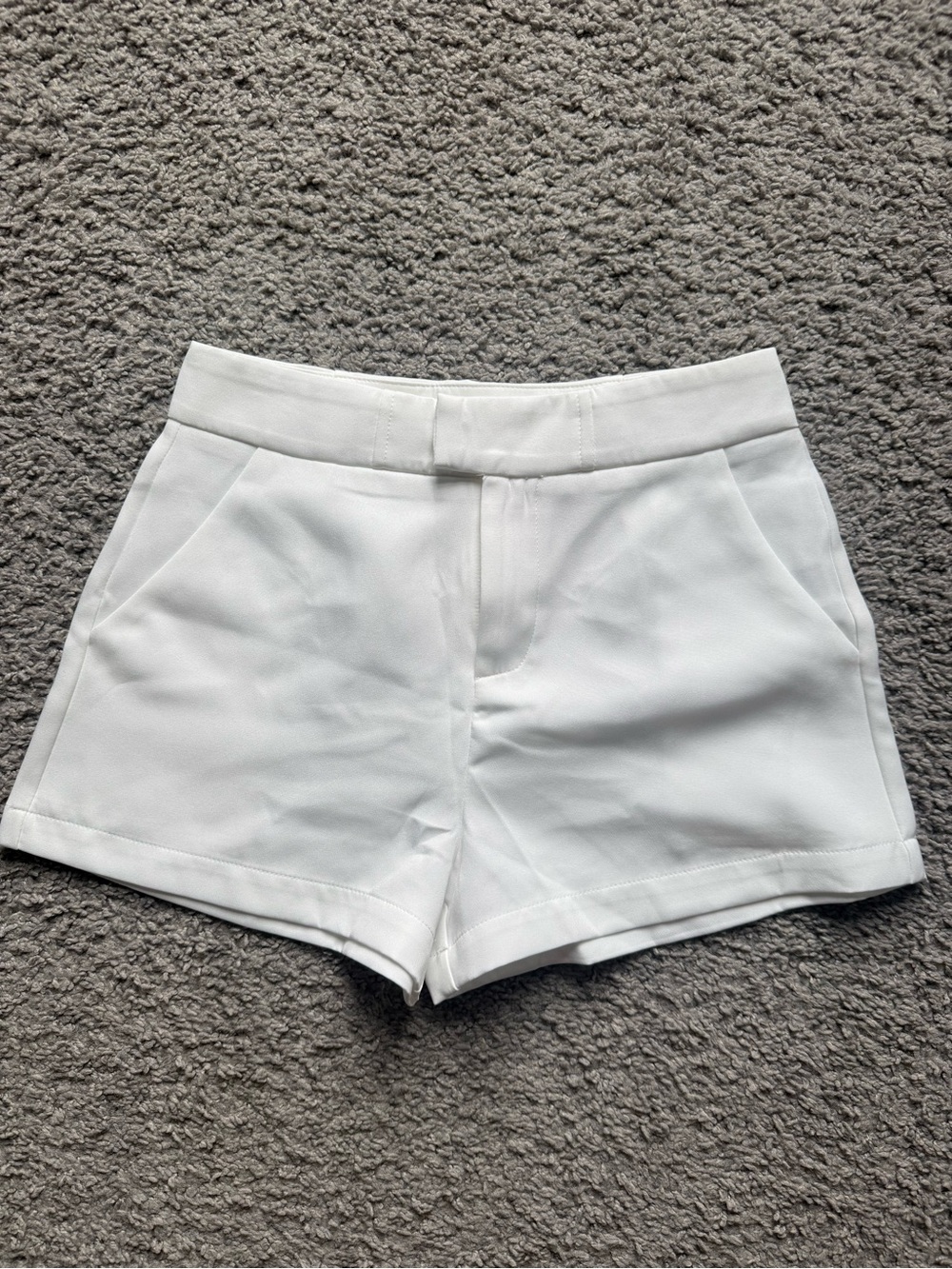 SHEIN White High-Waist Tailored Shorts
